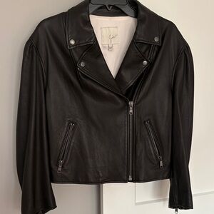 Joie Classic Black Leather Jacket
